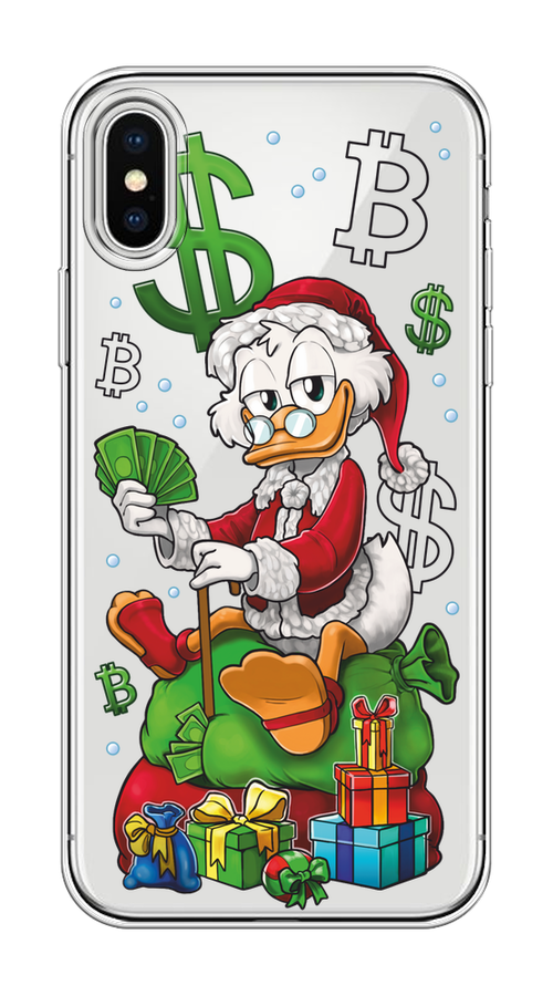 

Чехол на Apple iPhone X/XS "Богатый санта Скрудж Макдак", Белый;красный;зеленый, 11850-1