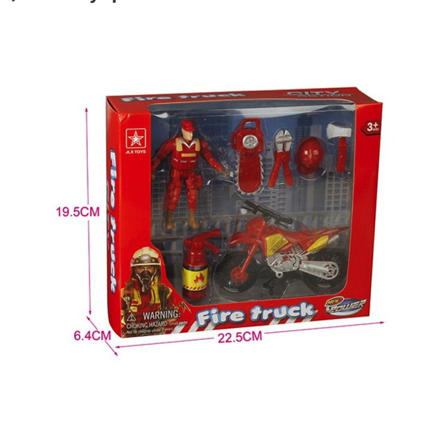 фото Игрушечная машинка наша игрушка пожарная охрана, фигурка, мотоцикл, аксессуары 200409700