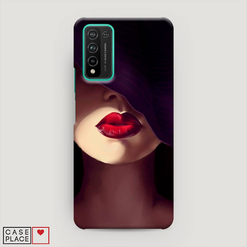 фото Чехол awog "красные губы" для honor 10x lite