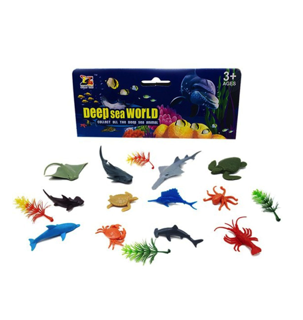 фото Игровой набор животных наша игрушка морских обитатели, 16 предметов 200858179