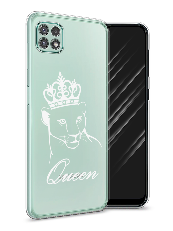 

Чехол Awog на Samsung Galaxy A22s 5G / Самсунг A22s 5G "Львица королева", Бежевый;прозрачный, 2104250-7