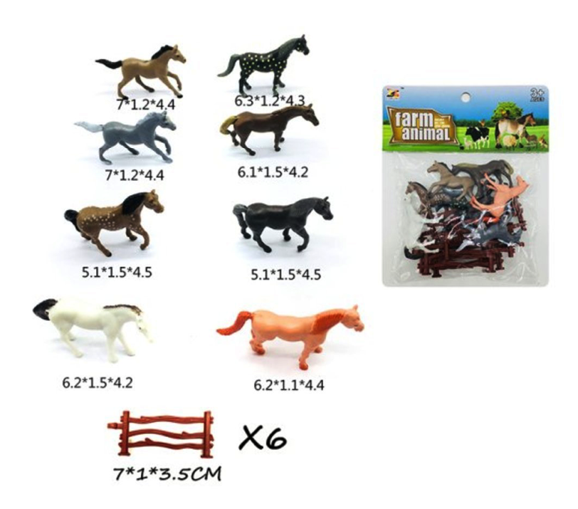 Купить Игровой набор животных Наша Игрушка Лошади, 14 предметов 200512821, Наша игрушка,