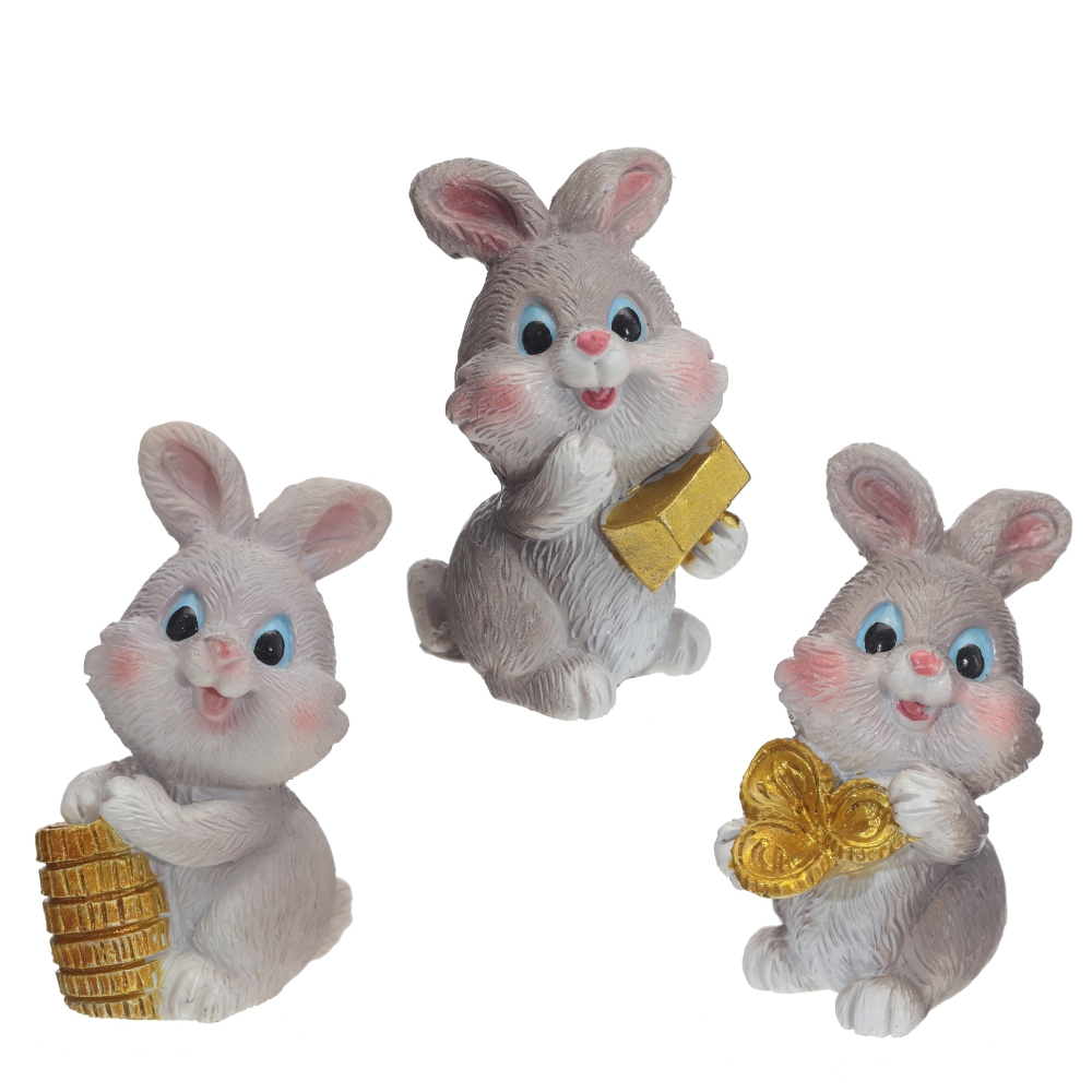 

Фигурка декоративная "Кролик", 3,5*3*5,5 см, 3 вида KSM-774865