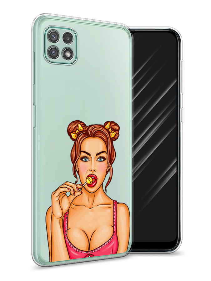 

Чехол Awog на Samsung Galaxy A22s 5G / Самсунг A22s 5G "Вкусный леденец", Бежевый;коричневый;розовый, 2104250-7