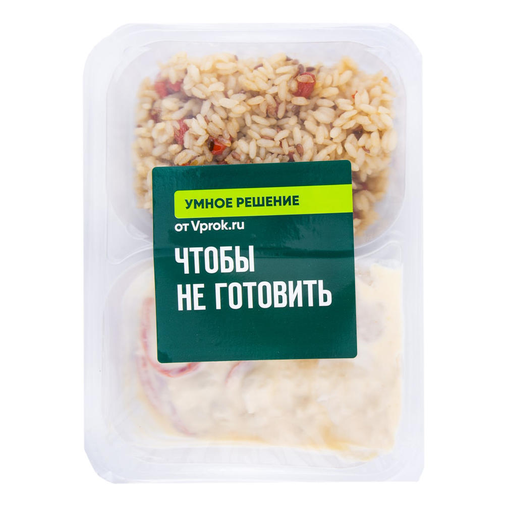 Куриное фрикасе Умное решение от Vprok.ru с ароматным рисом 250 г