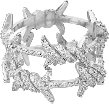 

Кольцо из ювелирного сплава с фианитом р. 15,5 Caviar Jewellery TL014, TL014