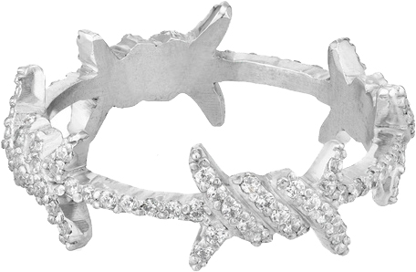 

Кольцо из ювелирного сплава с фианитом р. 16 Caviar Jewellery TL015, TL015