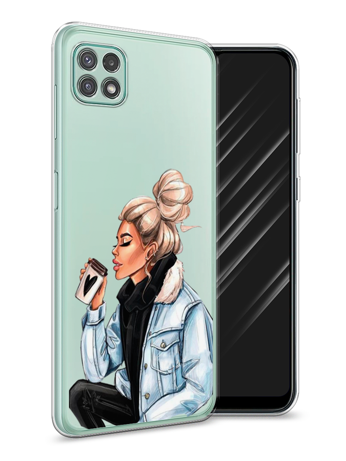 

Чехол Awog на Samsung Galaxy A22s 5G / Самсунг A22s 5G "Cute girl", Коричневый;бежевый, 2104250-7