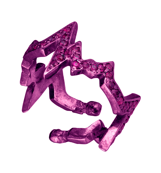 

Моносерьга из ювелирного сплава с корундом Caviar Jewellery P007R, P007R