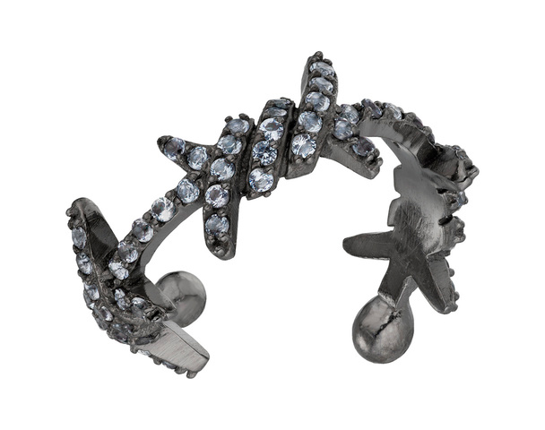 

Моносерьга из ювелирного сплава с кристаллом Caviar Jewellery TL012G, TL012G