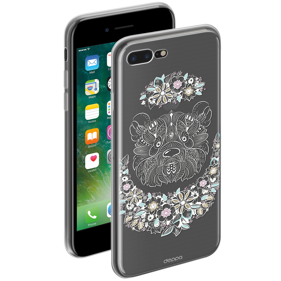 

Чехол Deppa Gel Art Case New Boho Панда для Apple iPhone 7 Plus/iPhone 8 Plus, Серый