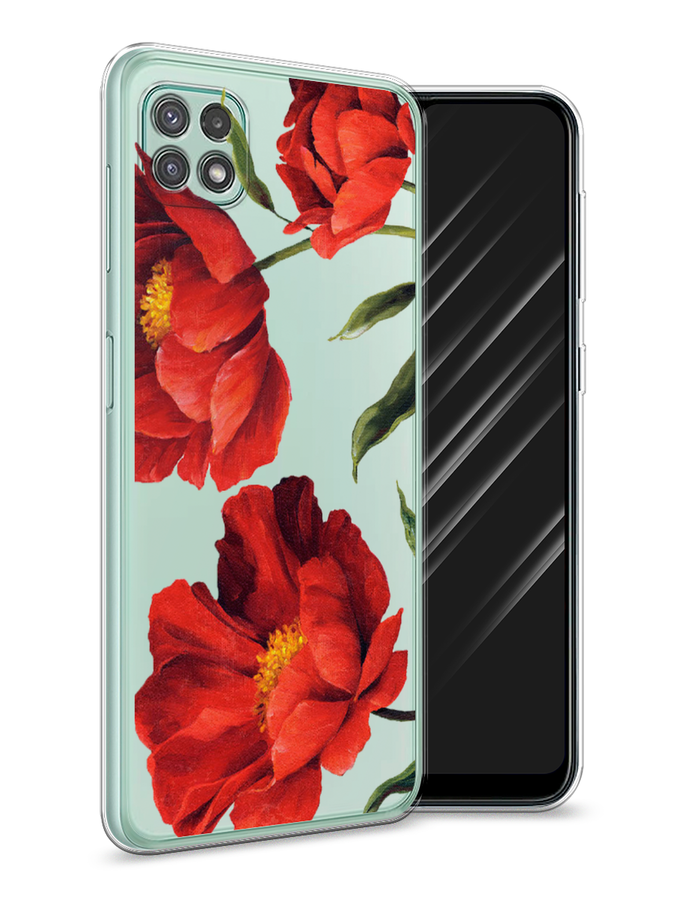 

Чехол Awog на Samsung Galaxy A22s 5G / Самсунг A22s 5G "Красные маки", Красный, 2104250-8