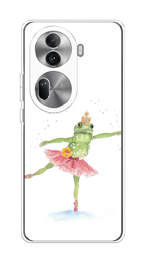 

Чехол на Oppo Reno 11 Pro (Global) "Лягушка-балерина", Зеленый, 2515950-1