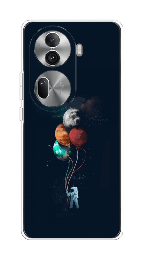 

Чехол на Oppo Reno 11 Pro (Global) "Космонавт с шариками", Разноцветный, 2515950-1