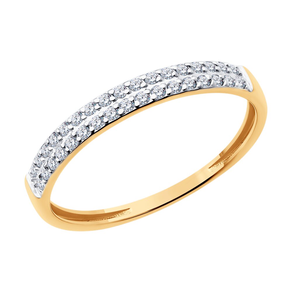 

Кольцо из золота р.  Diamant 51-110-02089-1, фианит, 51-110-02089-1
