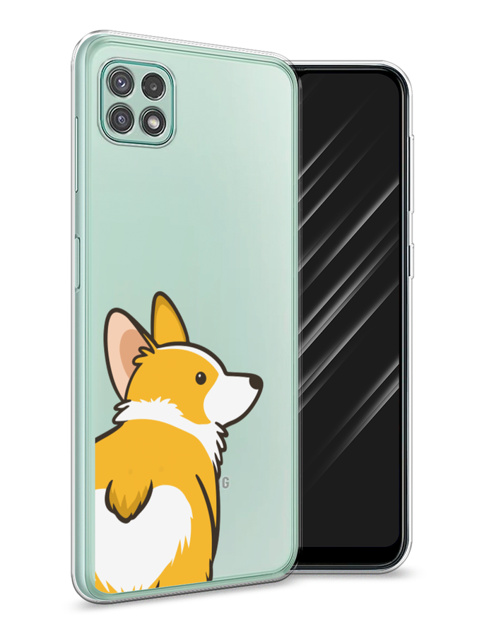 

Чехол Awog на Samsung Galaxy A22s 5G / Самсунг A22s 5G "Корги следуй за мной", Желтый;бежевый;белый, 2104250-2