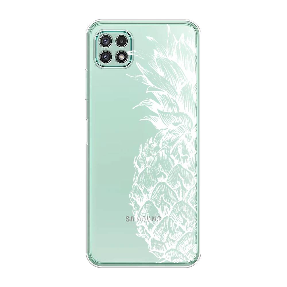 фото Чехол awog "ананас графика белая" для samsung galaxy a22s 5g