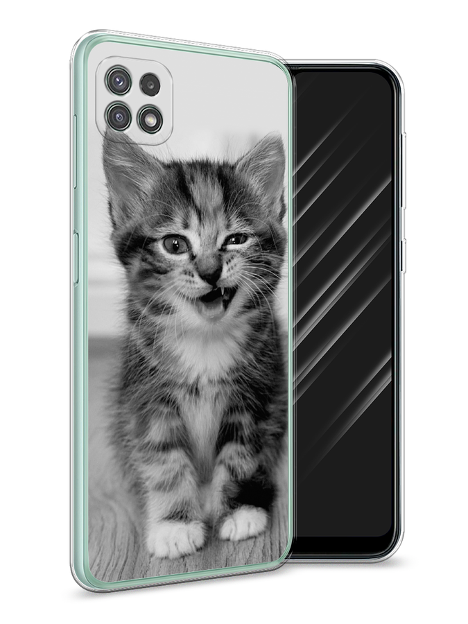

Чехол Awog на Samsung Galaxy A22s 5G / Самсунг A22s 5G "Подмигивающий котенок", Черный;серый, 2104250-1