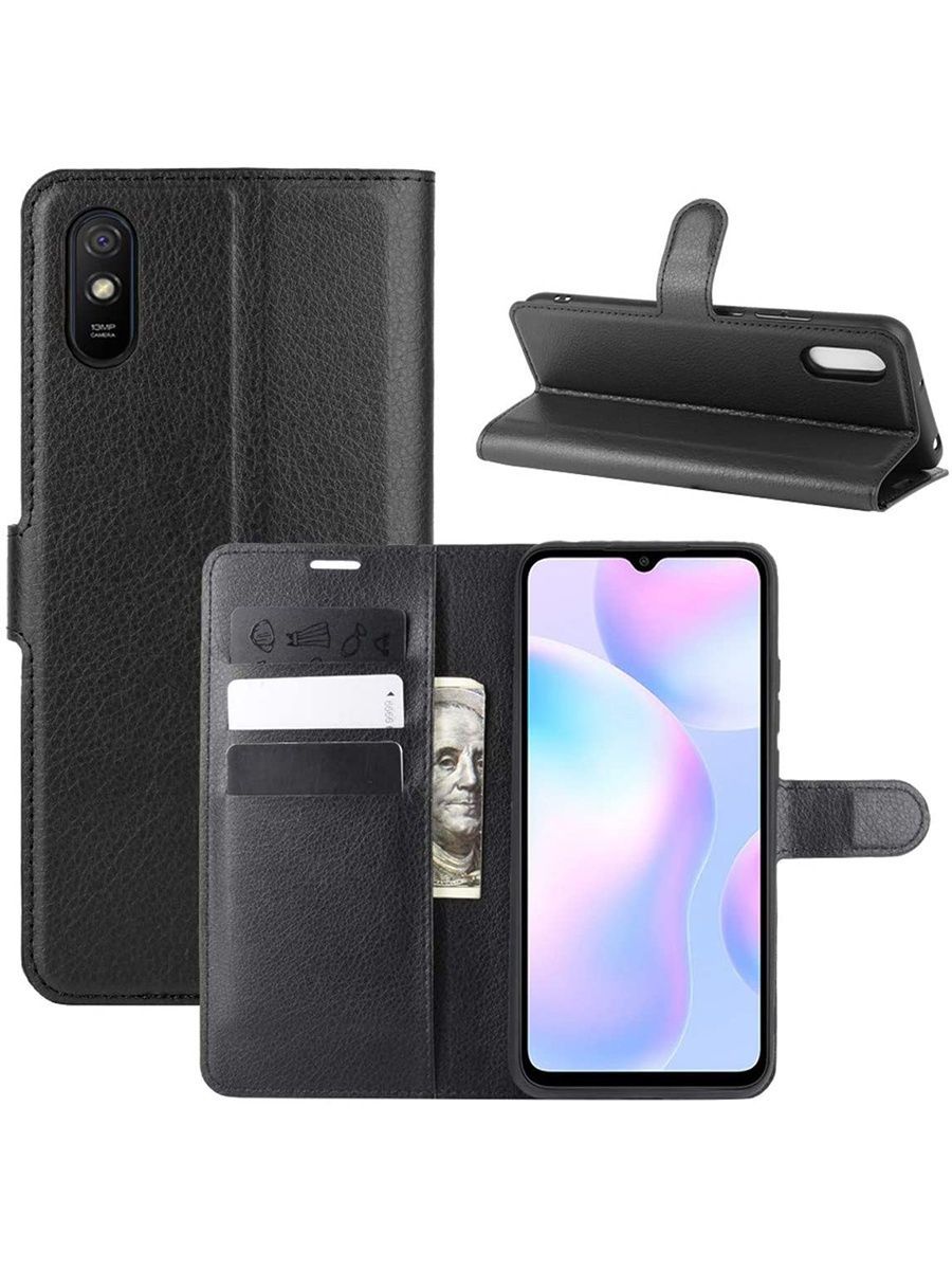 

Чехол Wallet для смартфона Xiaomi Redmi 9A черный