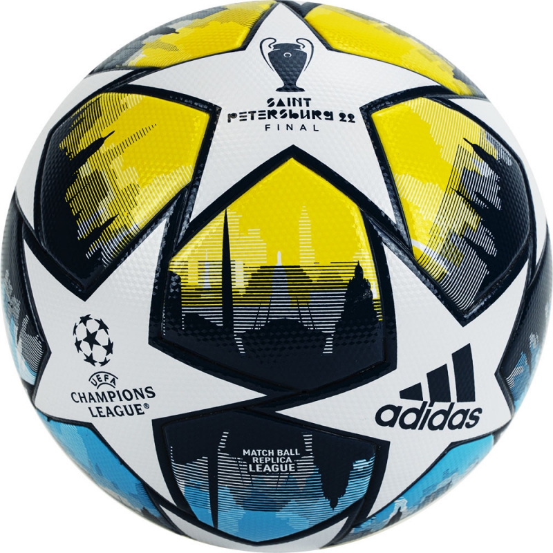 фото Мяч футбольный adidas ucl league st.p арт.h57820, р.4, 32 бело-сине-желтый