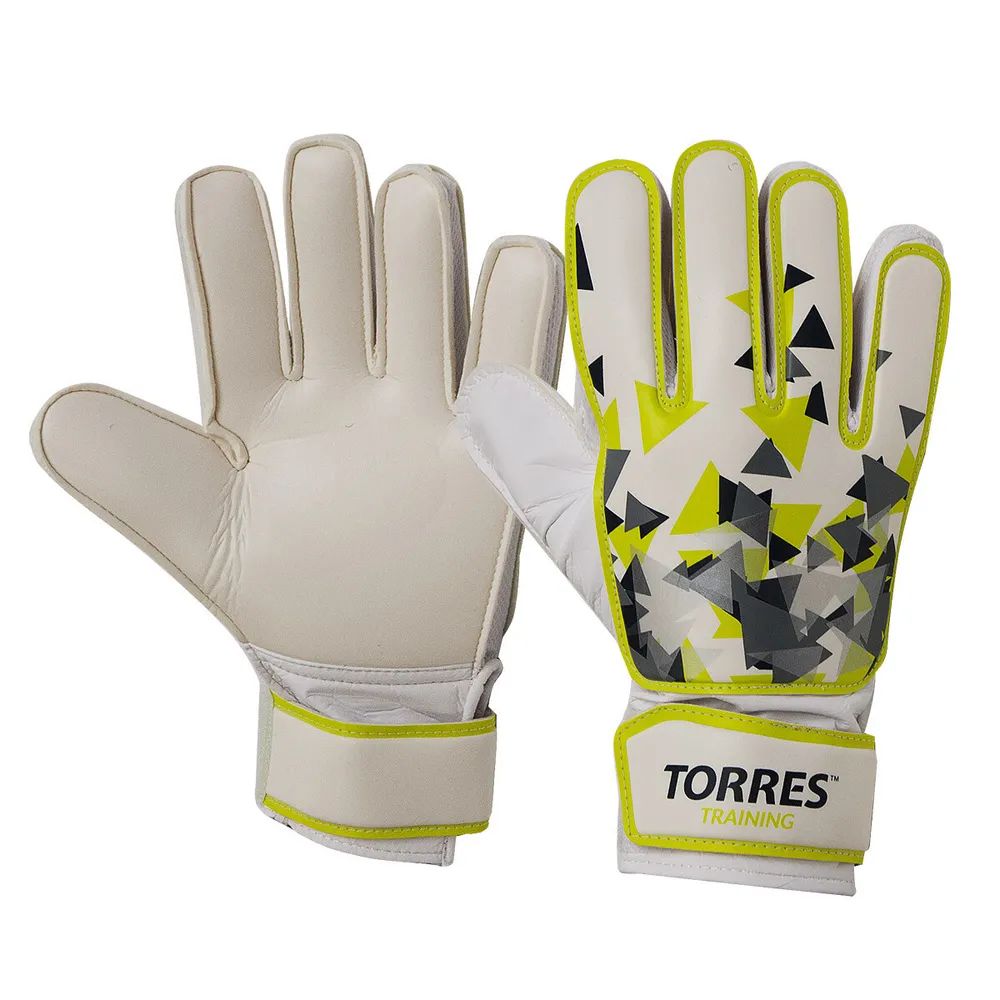 Перчатки вратарские TORRES Training , арт. FG05214-11, р.11, 2 мм, бело-зелено-серый