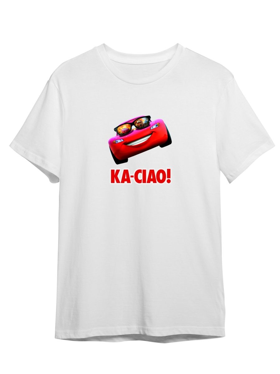 фото Футболка унисекс сувенирshop тачки/cars/молния маккуин 19 белая xs