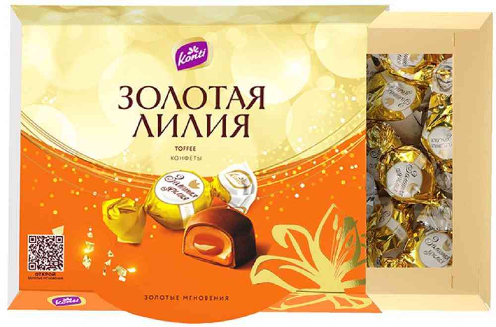 Набор конфет Konti Золотая лилия Toffee 175 г