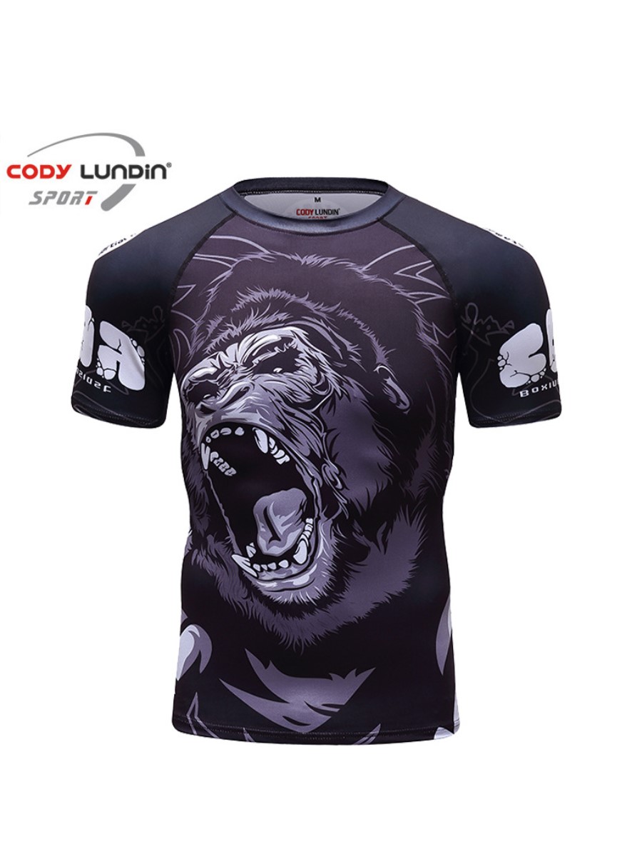 

Рашгард с коротким рукавом Cody Lundin Gorilla р. XXL, Черный, Gorilla