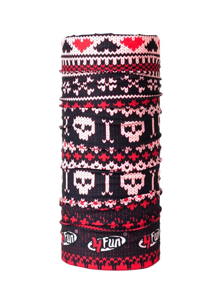 Бандана 4FUN STANDARD skull red