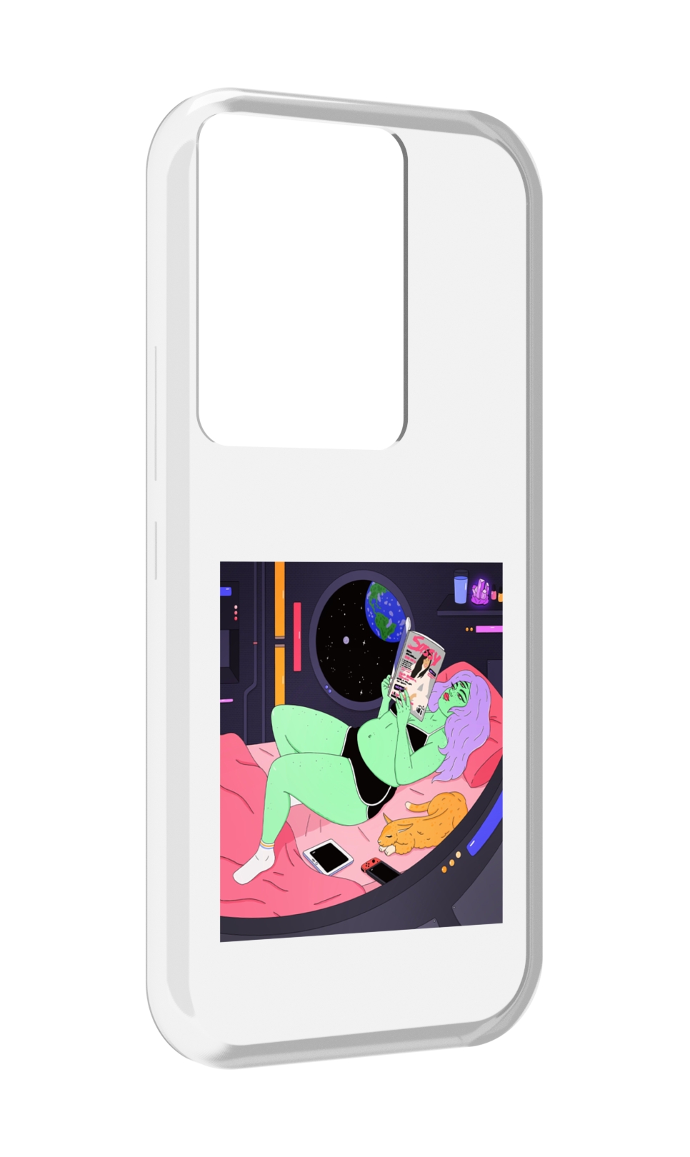 

Чехол MyPads трехглазая девушка зеленая для Itel Vision 3 Plus / Itel P38 Pro, Прозрачный, Tocco