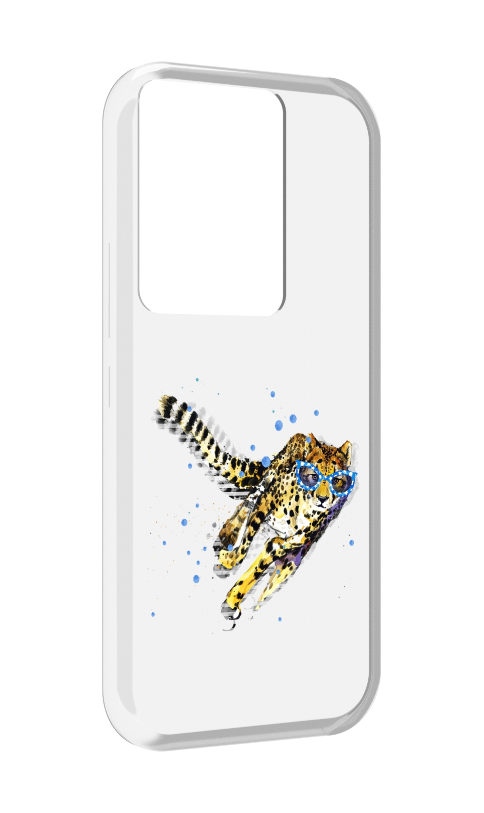 

Чехол MyPads гепард в очках для Itel Vision 3 Plus / Itel P38 Pro, Прозрачный, Tocco