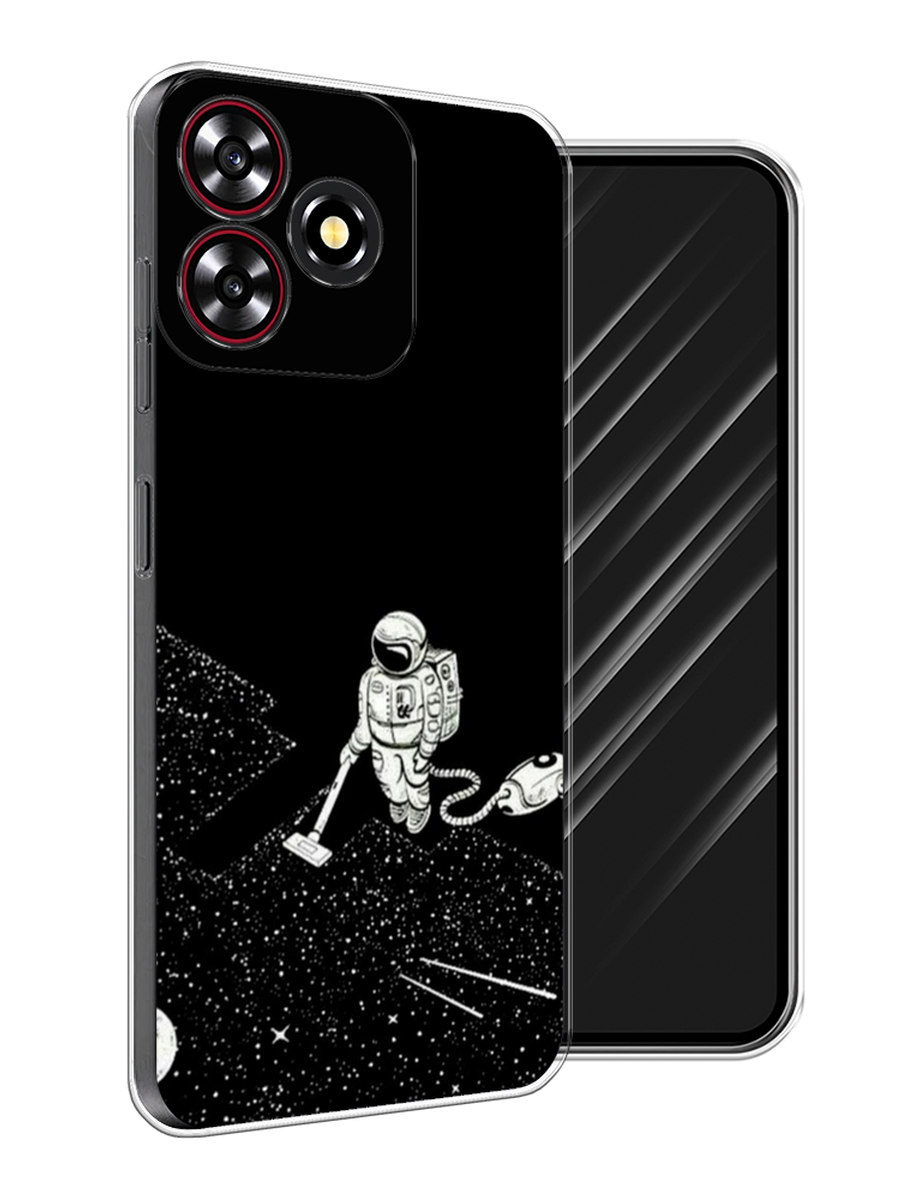 

Чехол Awog на ZTE Blade A73 4G "Космонавт с пылесосом", Белый, 136450-1