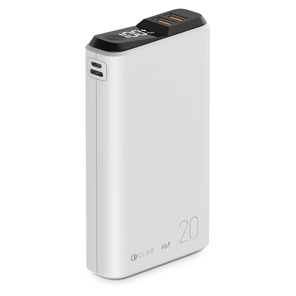 

Внешний АКБ QS-20, 20000mAh, white, OLMIO,