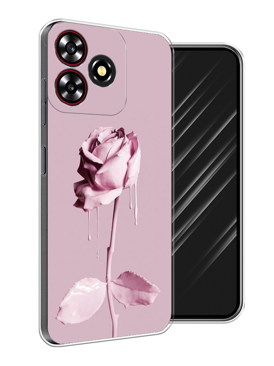 

Чехол Awog на ZTE Blade A73 4G "Роза в краске", Белый;розовый, 136450-1