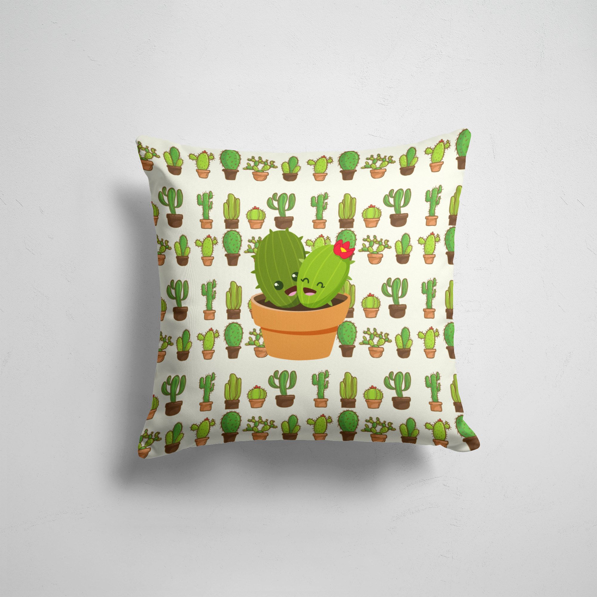 

Подушка декоративная 45х45см Популярные Кактус Прикольные кактусы, Разноцветный