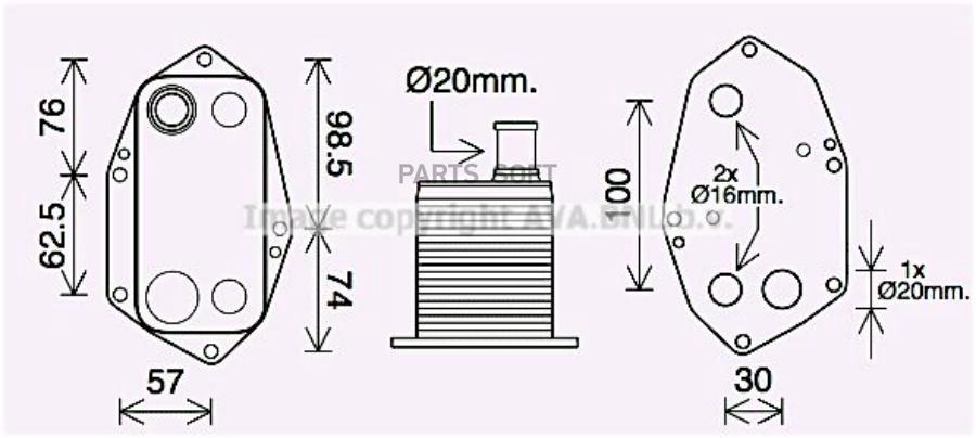 

Радиатор масляный BMW 5 Touring/X5/5 98>05 AVA QUALITY COOLING BW3571