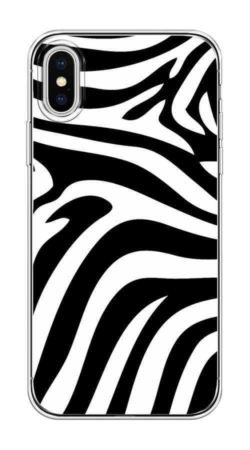 

Чехол на Apple iPhone X/XS "Полоски зебры", Черный;белый;бежевый, 11850-1