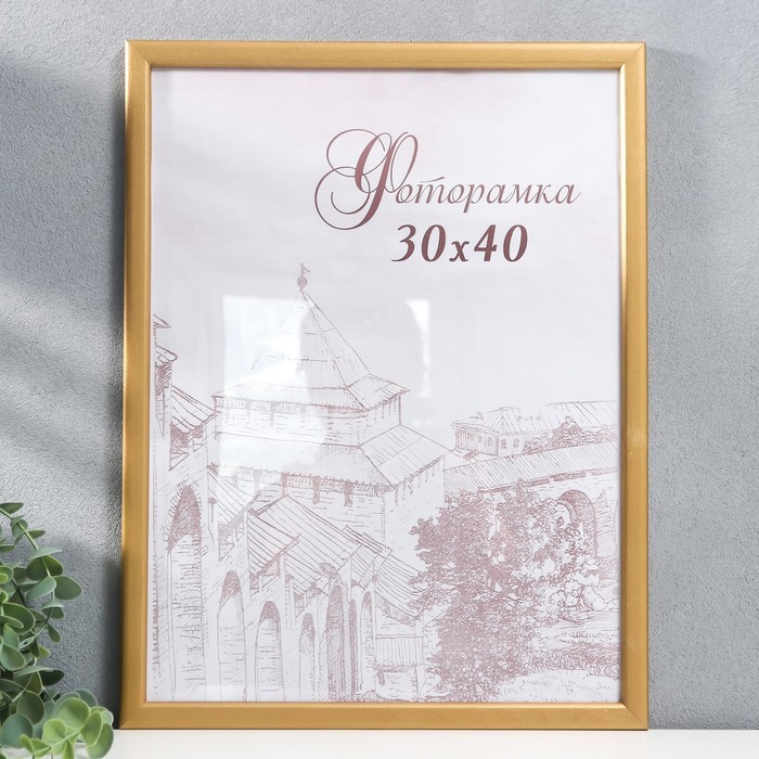 

Фоторамка сосна с19 30х40 (золото) (пластиковый экран)