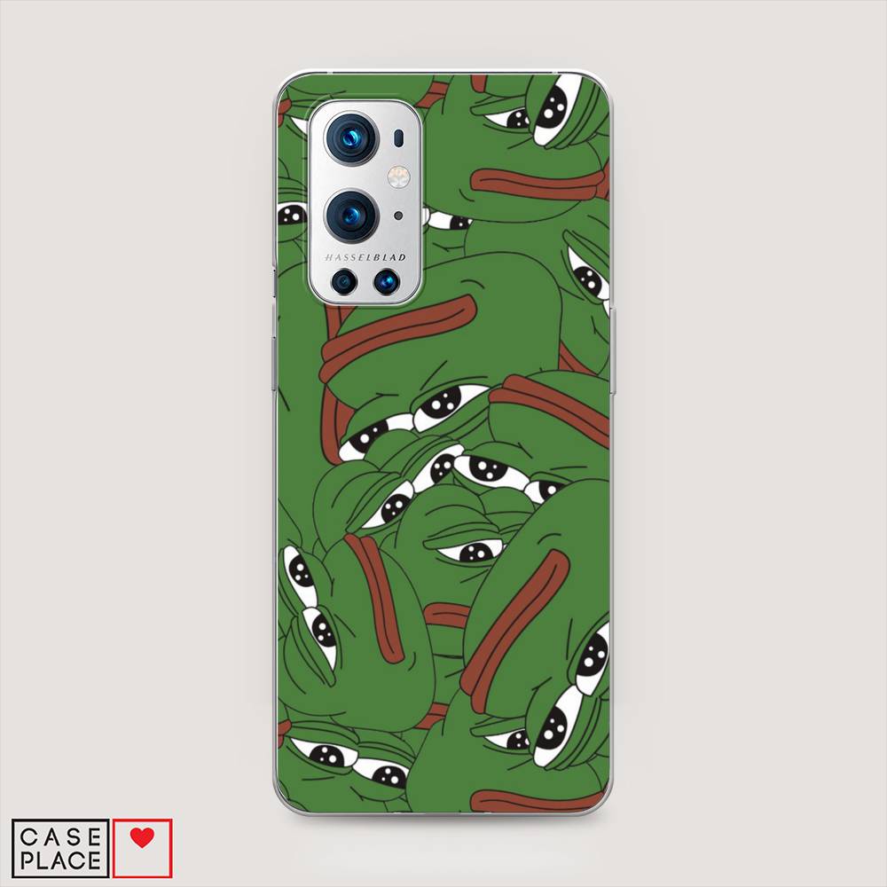 

Чехол Awog на OnePlus 9 Pro / ВанПлас 9 Pro "Печальный frog", Зеленый;белый, 151550-9