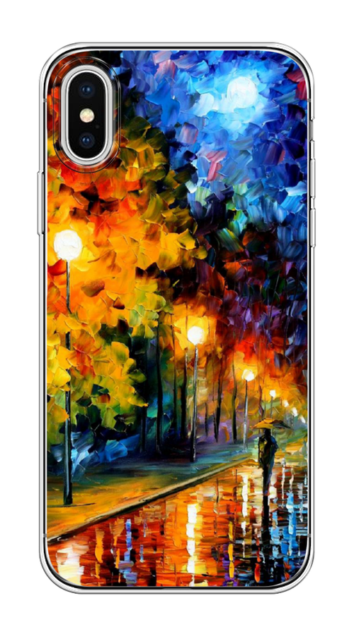 

Чехол на Apple iPhone X/XS "Безлюдная улочка", Оранжевый;желтый;синий, 11850-1