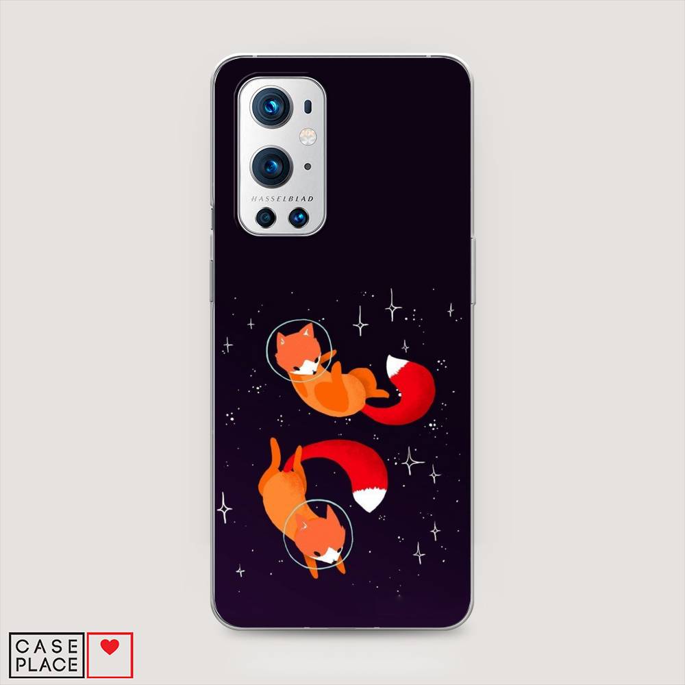 

Чехол Awog на OnePlus 9 Pro / ВанПлас 9 Pro "Лисы космонавты", Оранжевый, 151550-4