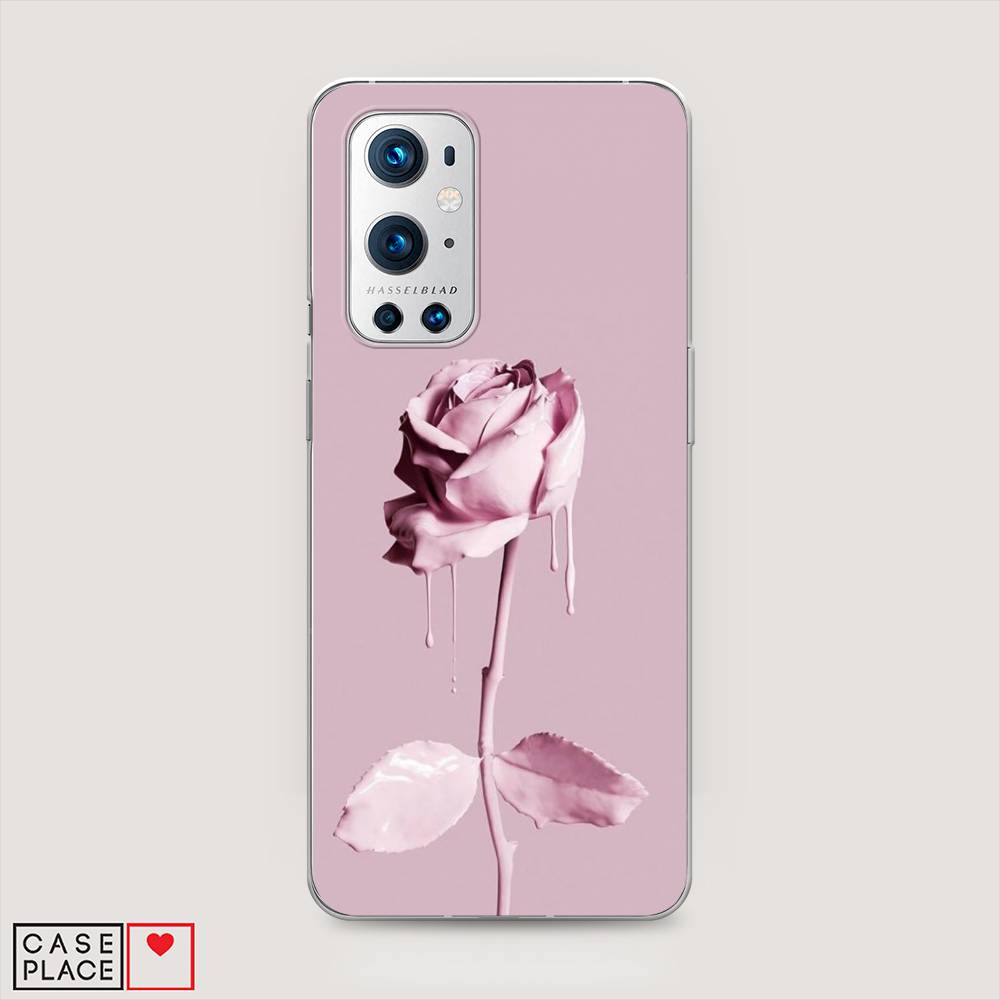 

Чехол Awog на OnePlus 9 Pro / ВанПлас 9 Pro "Роза в краске", Белый;розовый, 151550-8