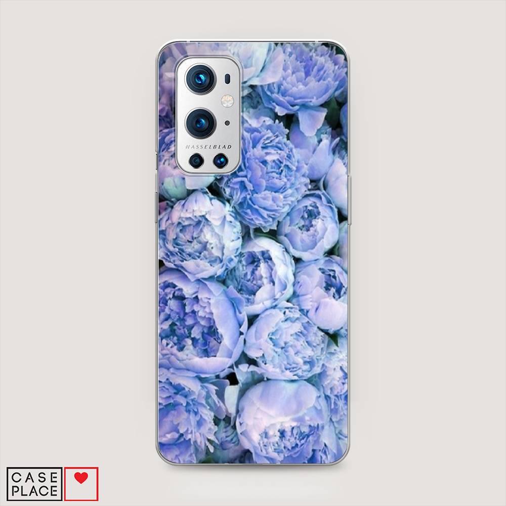 

Чехол Awog на OnePlus 9 Pro / ВанПлас 9 Pro "Пионы голубые", Голубой, 151550-8