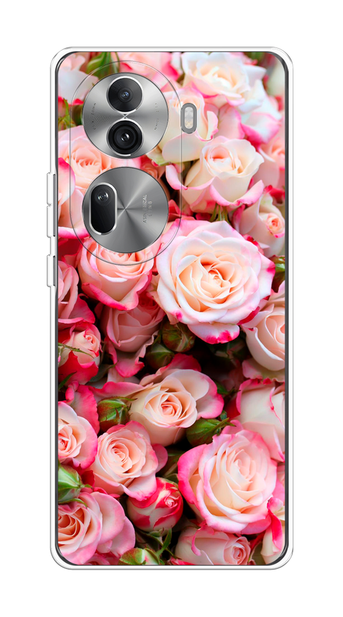 

Чехол на Oppo Reno 11 Pro (Global) "Много роз", Розовый, 2515950-1
