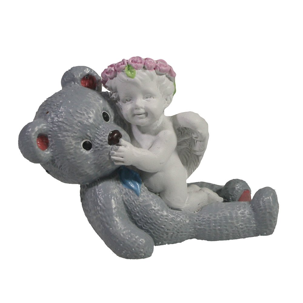 

Фигурка Ангел с плюшевым медведем, 7*3,5*5см KSMR-713530/A093