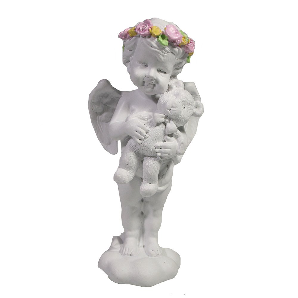 

Фигурка Ангел с мишкой, 5*6*12см KSMR-713536/A088, Белый