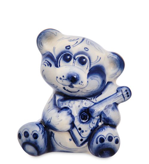 

Фигурка "Медведь" бол. (Гжельский фарфор) ГЛ-864 113-7011067, Белый;синий