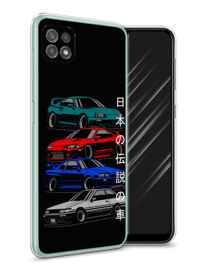 

Чехол Awog на Samsung Galaxy A22s 5G / Самсунг A22s 5G "JDM Legend cars", Зеленый;красный;синий, 2104250-5