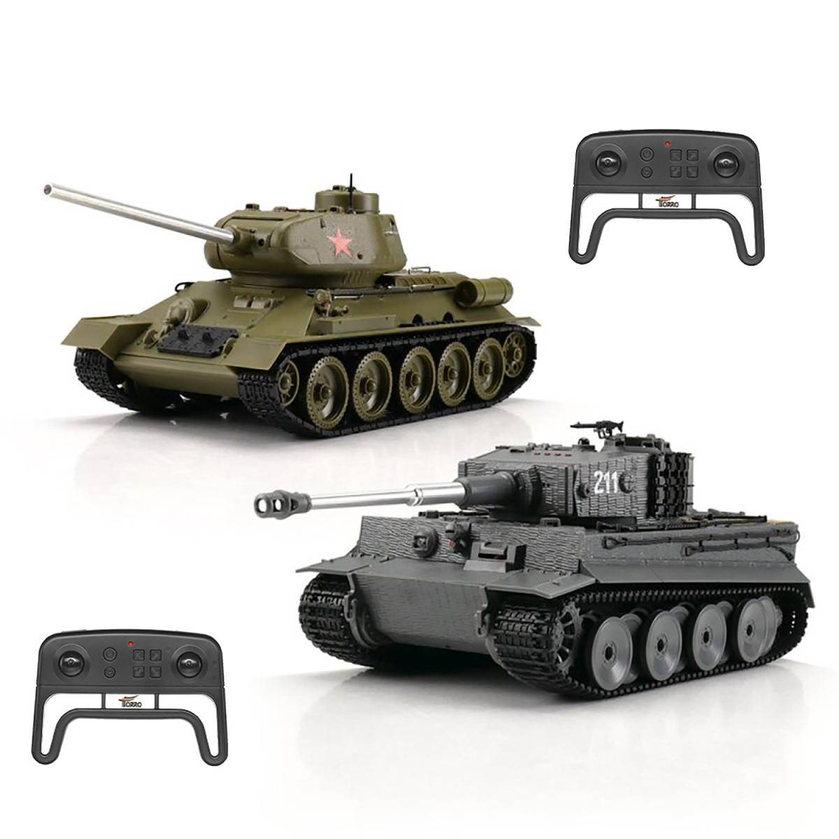 Радиоуправляемый танковый бой Torro Tiger I и T-34/85 1:30 - 15101-CA модуль расширения pandora rmd 8 для моделей dxl 399xx x 1100 термодатчик двигателя