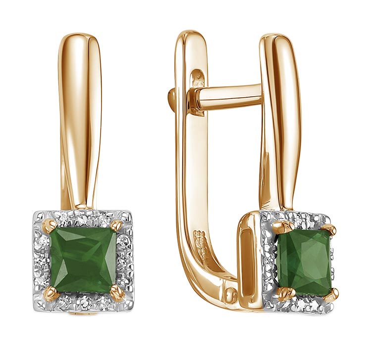 

Серьги из красного золота с бриллиантом Vesna jewelry 2027-151-14-00, 2027-151-14-00